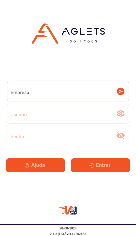 Visão geral da Tela de Login - APP